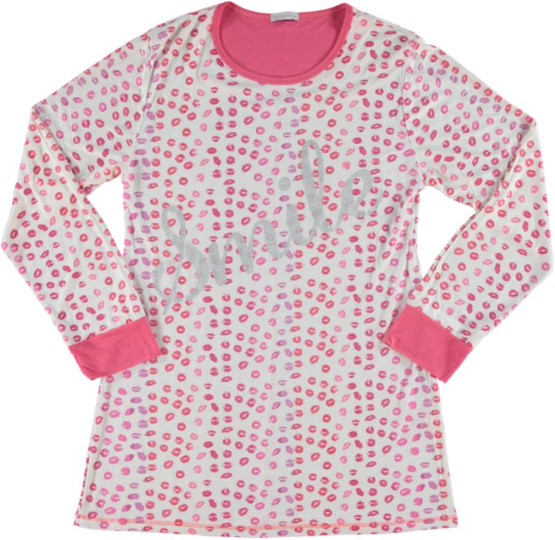 CAMISOLA 21863 ML ESTAMPADA SMILE CORD6 (014433000012) CAMISOLA 21863 ML ESTAMPADA SMILE CORD6 (014433000012)